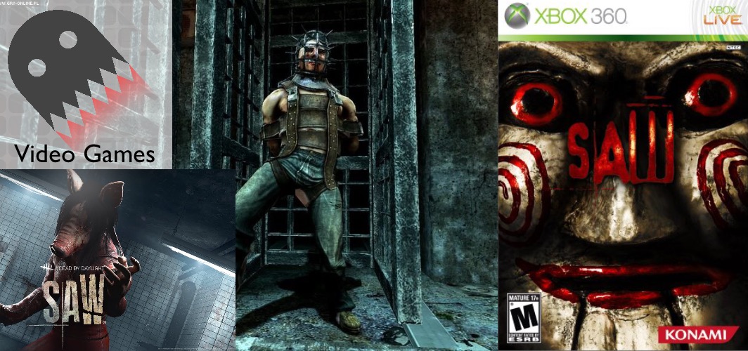 Saw and Saw II: Flesh & Blood (2009 & 2010) - PlayStation 3, Xbox 360 - 15 Horror Film Video Game Adaptions