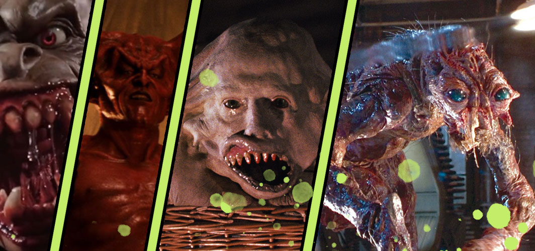 Vintage 80s Horror Movie Slime Monsters · Creative Fabrica