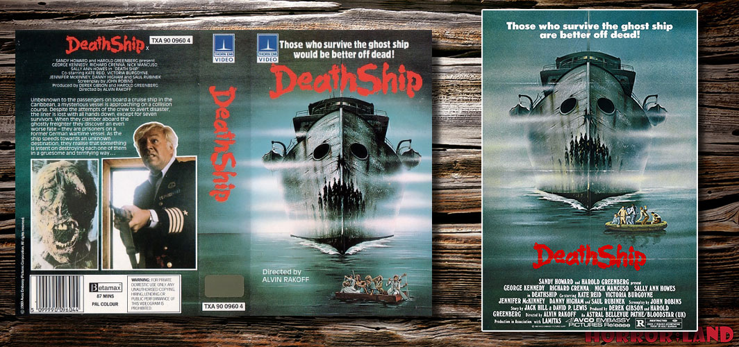The Ultimate Guide To 80’s VHS Box Art That Scared You - Inanimate Horrors – Death Ship (1980) - Horror Land