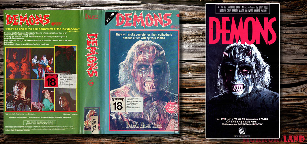 The Ultimate Guide To 80’s VHS Box Art That Scared You - Something Disturbing – Demons (1985) - Horror Land