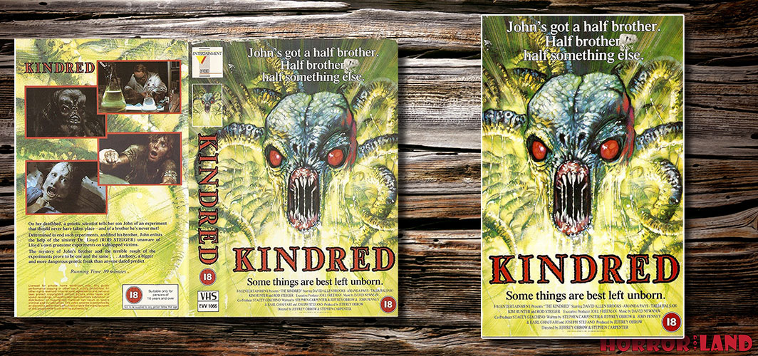 The Ultimate Guide To 80’s VHS Box Art That Scared You - Posed Pictures – Illustrated Horrors - The Kindred (1987) - Horror Land
